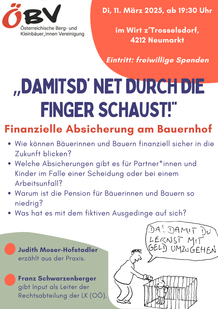 Damitsd’ ned durch die Finger schaust …