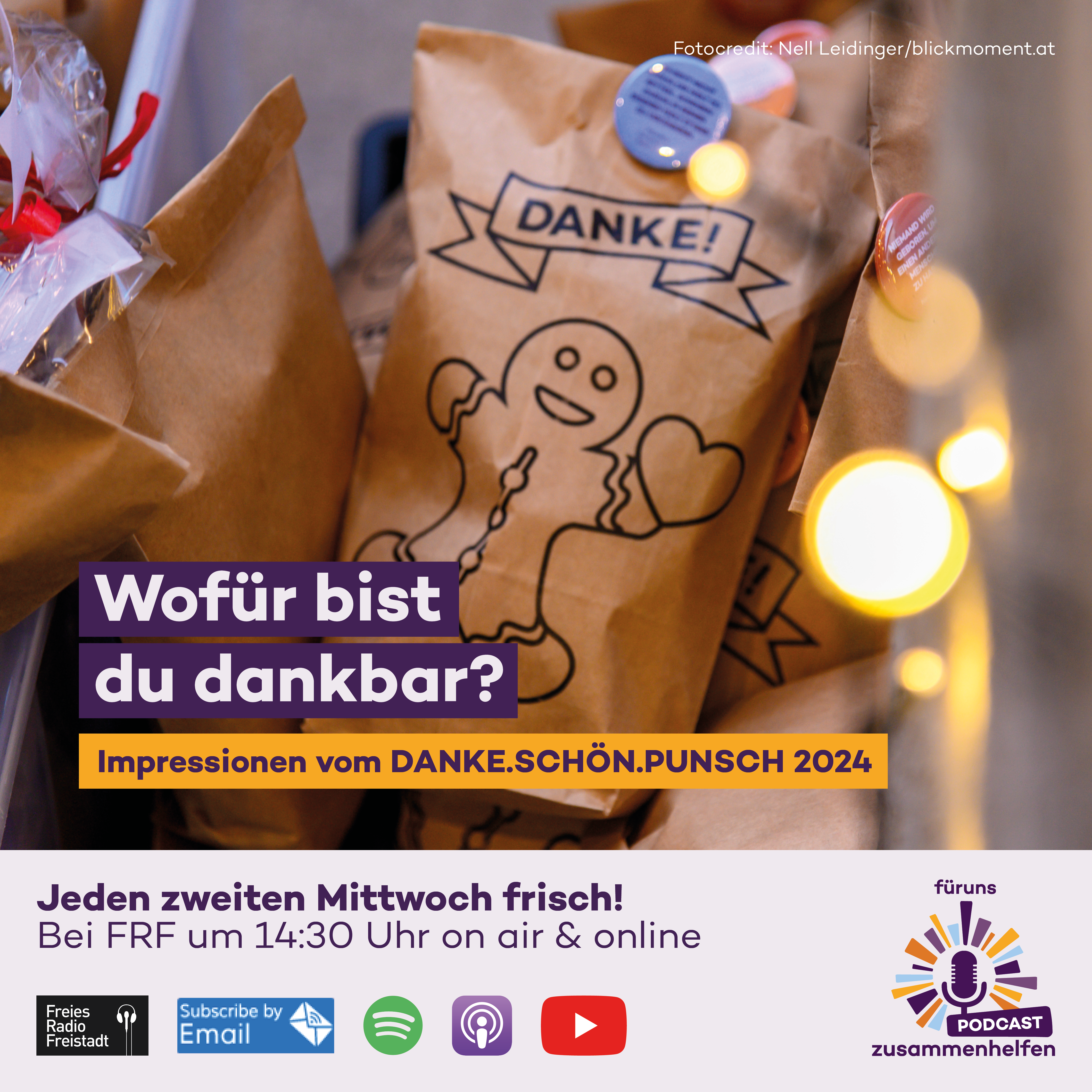 „Wofür bist du dankbar?“ Impressionen vom DANKE.SCHÖN.PUNSCH 2024 – zusammenhelfen Podcast #54